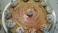 Torta de doce de leite com suspiros