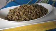 Arroz integral com lentilhas