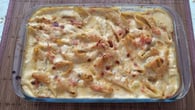 Conchiglione recheado com molho de queijo