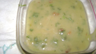 Creme de ervilhas com bacon