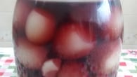 Cebola em conserva com vinho