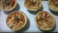Pizza portuguesa na forminha de empada