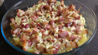 Batata com bacon ao forno