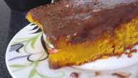 Bolo de cenoura cremoso com cobertura tipo danete
