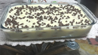 Torta de bolacha com creme branco