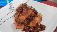 Bisteca de porco com maçã