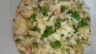Risoto de brócolis e champignon