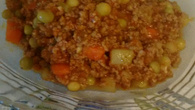 Carne moída com seleta de legumes