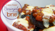 Berinjela com queijo Brie