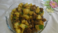 Moela de frango com batata