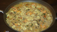 Paella de frutos do mar