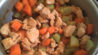 Frango ensopado com legumes