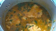 Peixe cozido simples