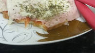 Pizza de pão no micro-ondas