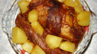 Carne assada com batatas