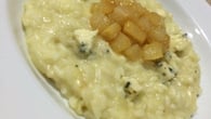 Risoto de pera com gorgonzola