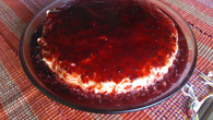 Cheesecake de amora (com 3 cremes)