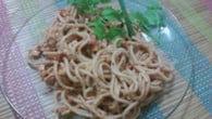 Macarrão com estrogonofe