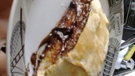Calzone de banana e chocolate