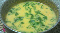 Sopa de mandioquinha com cenoura
