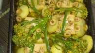 Lombo de bacalhau com legumes