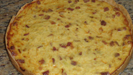 Quiche de alho poró com bacon
