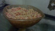 Salada de macarrão com presunto