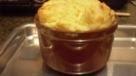 Souflé de queijo e peito de peru