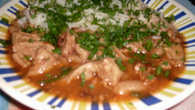 Buchada com feijão branco e carne de porco