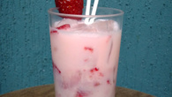 Caipifruta de morango (sem álcool)