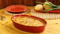 Batata gratinada com alho 