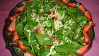 Salada de rúcula com morango