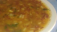 Sopa de abóbora com carne