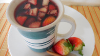 Vinho quente com frutas