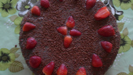 Bolo de brigadeiro com Morango