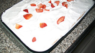 Bolo gelado de morango