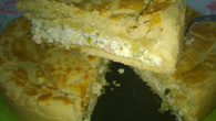 Torta de alho poró com ricota