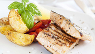 Filé de peixe com batatas carameladas do Chef