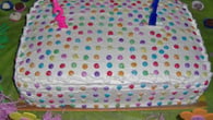 Bolo de aniversário colorido