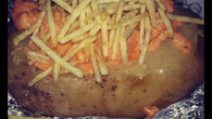 Batata inglesa com estrogonofe