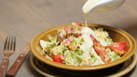 Salada simples com molho