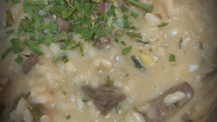 Risoto de filé mignon e mostarda