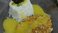 Filé de peixe assado com molho de laranja