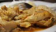 Frango de panela de pressão sem água