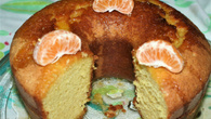 Bolo de tangerina com calda durinha