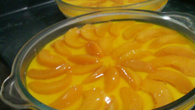 Torta de pêssego gelada e fácil