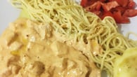 Estrogonofe de frango com queijo