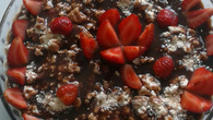 Sobremesa de morangos com suspiro