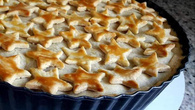 Torta de frango com palmito cremoso