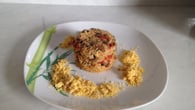 Risoto cremoso de mignon e tomate seco